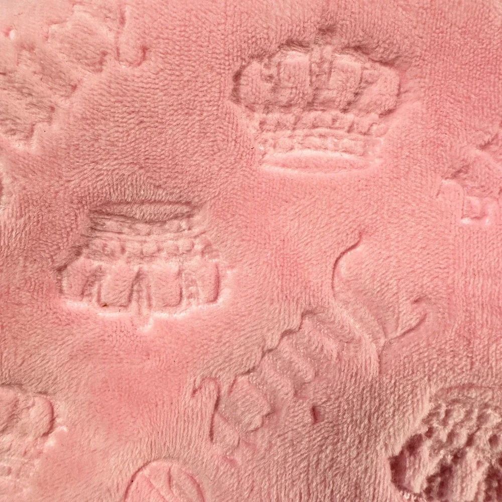 Juicy Couture Pink Velour Makeup Bag Embossed Crown Logo Cosmetic Case Y2K